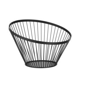 Black Oblique Fruit Basket - 300 mm Diameter