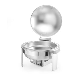 Round satin finish chafing dish - Brand HENDI - Fourniresto