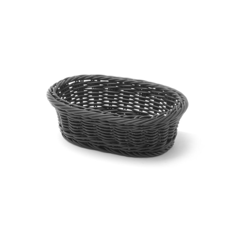 Black Oval Bread Basket - 190 x 120 mm