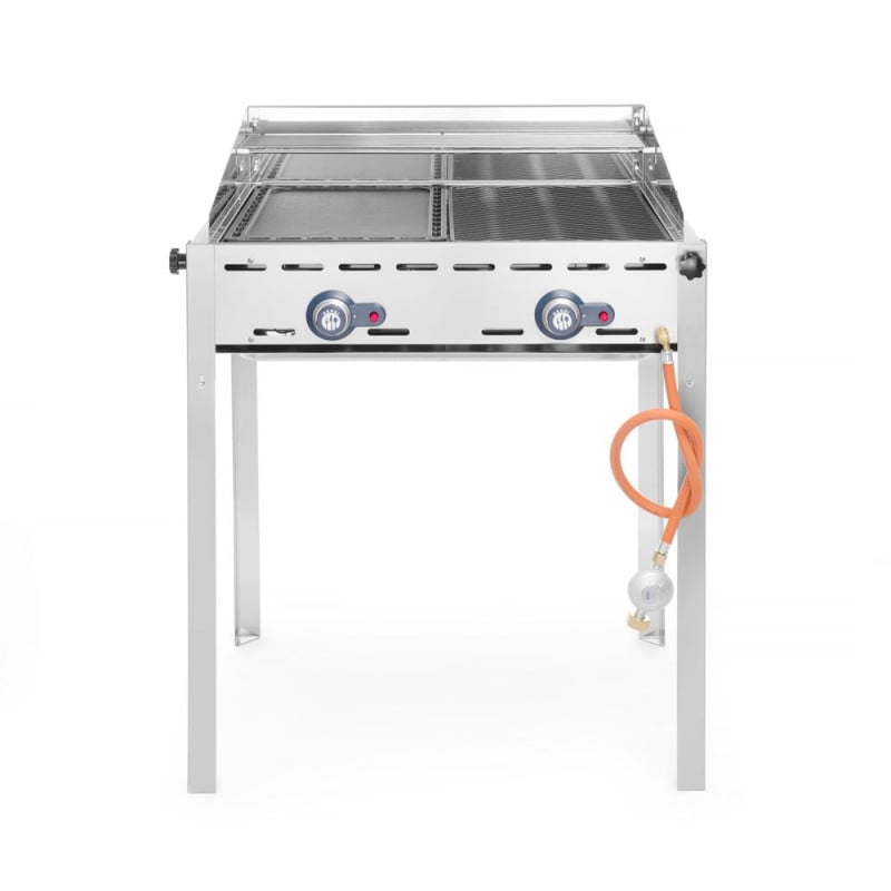 Professioneller Gasgrill Green Fire mit 2 Brennern - Marke HENDI