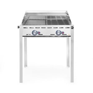 Professioneller Gasgrill Green Fire mit 2 Brennern - Marke HENDI