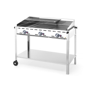 Professional Green Fire Gas Barbecue - 3 burners - HENDI