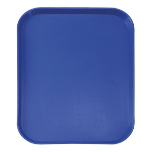 Plateau Rectangulaire Fast Food - Petit Modèle 265 x 345 mm - Bleu