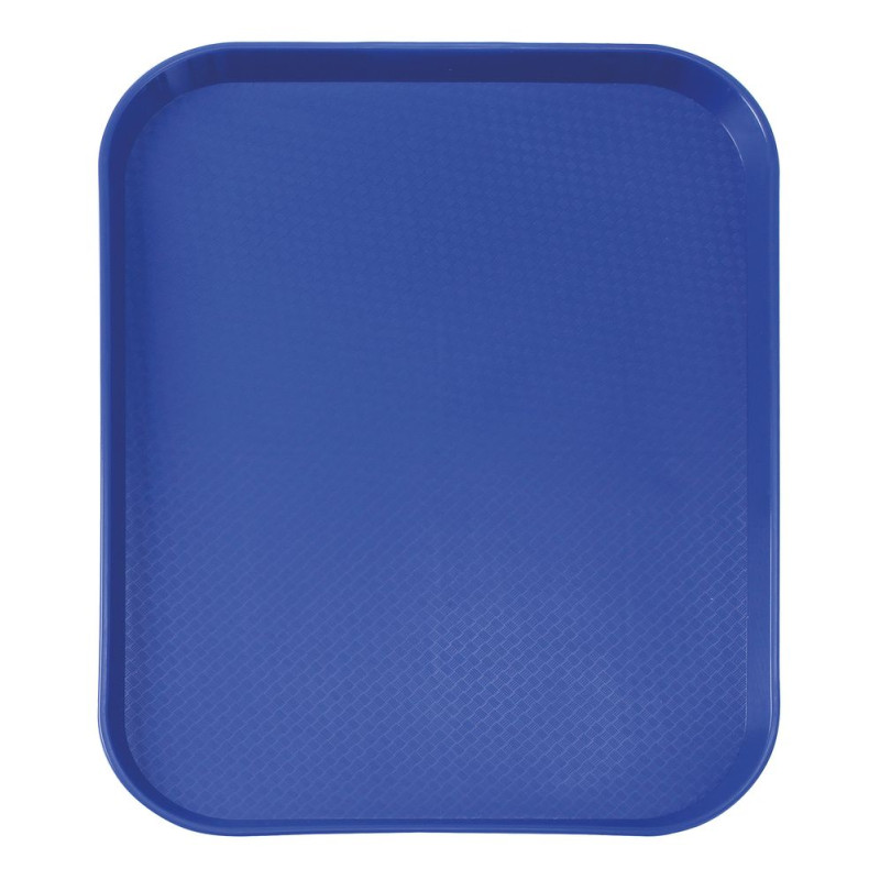 Rechteckiges Tablett Fast Food - Kleines Modell 265 x 345 mm - Blau