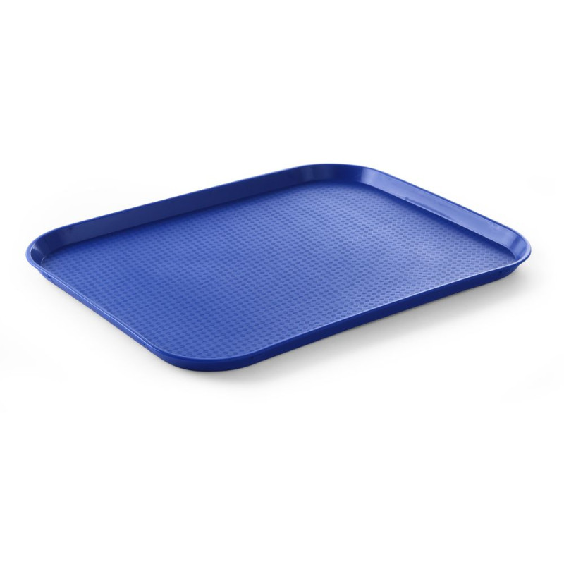 Plateau Rectangulaire Fast Food - Grand Modèle 450 x 350 mm - Bleu