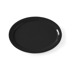 Serviertablett Fast Food Oval - Schwarz