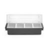 Ingredients Box - 4 Compartments in Black ABS - HENDI