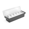 Ingredients Box - 6 Compartments in Black ABS - HENDI