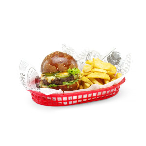 Servicekorb Fast-Food - Rot - 6er-Pack - Hendi