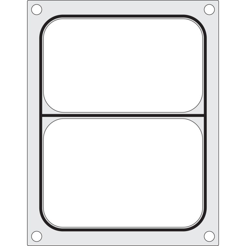 Dichtungsmatrix für manuelle Versiegelungsmaschine - 2 Fächer - Hendi