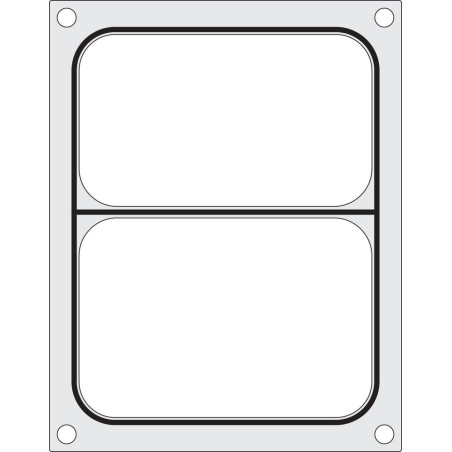 Dichtungsmatrix für manuelle Versiegelungsmaschine - 2 Fächer - Hendi