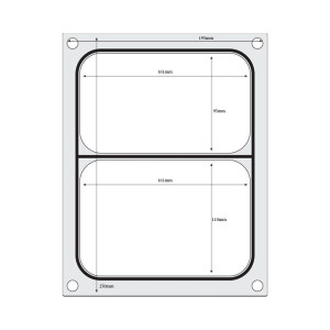 Dichtungsmatrix für manuelle Versiegelungsmaschine - 2 Fächer - Hendi