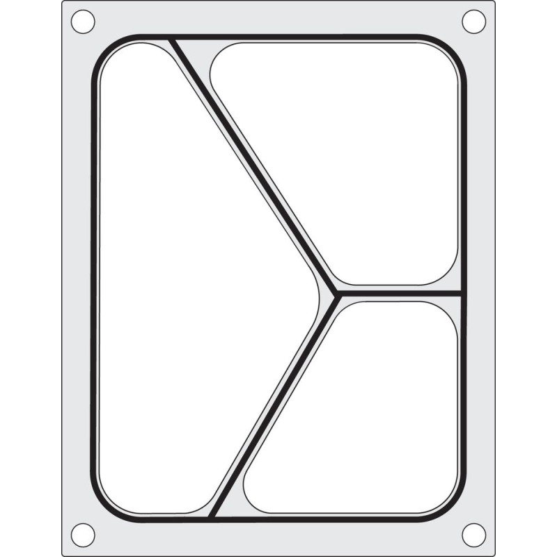 Dichtungsmatrix für manuelle Versiegelungsmaschine - 3 Fächer - Hendi