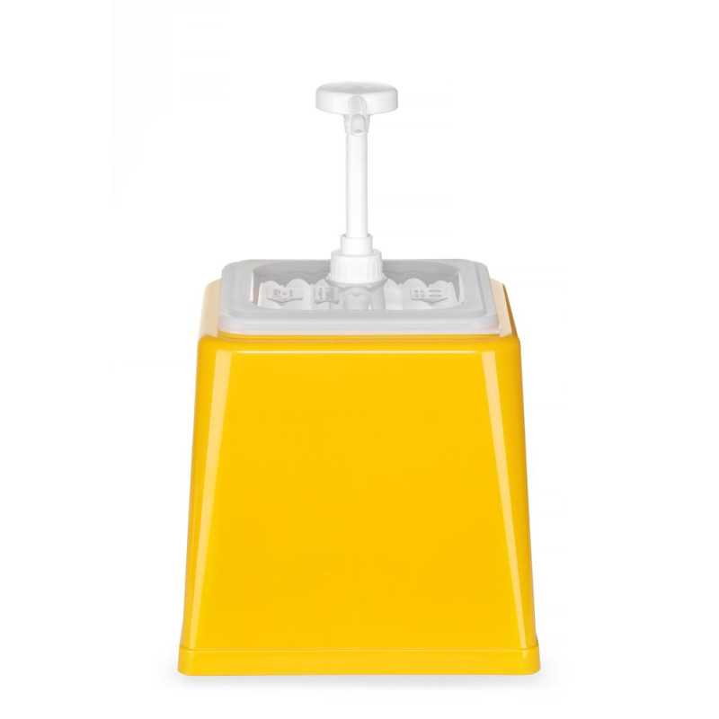 Sauce Dispenser with Pump - Yellow - 2.5 L - Hendi