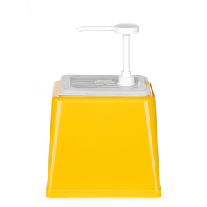 Distributeur de Sauce avec Pompe - Jaune - 2,5 L - Hendi