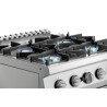 Fourneau 4 Flammen mit Gasofen GN 2/1 Serie 700