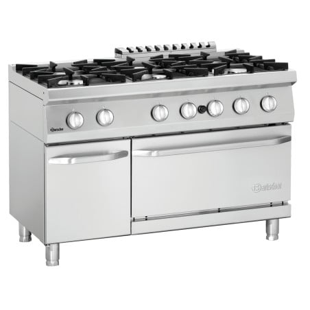 6-Burner Stove with GN 2/1 Gas Oven and Cabinet Series 700