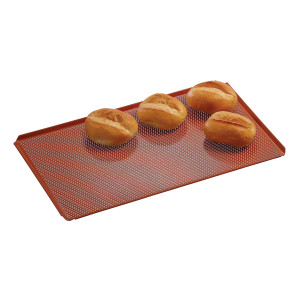 Perforated GN 1/1 cooking plate with silicone coating