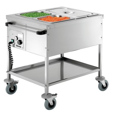 Wasserloser Bain-Marie-Wagen - 2 GN 1/1