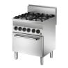 Fourneau 4 Feux mit Elektro-Backofen GN1/1 Serie 650 - Bartscher