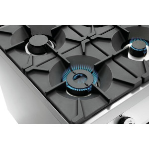 Herd mit 4 Brennern Serie 900 - Gasofen GN 2/1 der Marke Bartscher