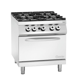 Herd mit 4 Brennern Serie 900 - Gasofen GN 2/1 der Marke Bartscher