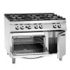 Sechsbrenner-Herd Serie 900 - Gasofen GN 2/1 und Schrank der Marke Bartscher