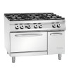 Sechsbrenner-Herd Serie 900 - Gasofen GN 2/1 und Schrank der Marke Bartscher