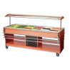 Sliding Shelves for Heated and Refrigerated Buffet - 6 x GN 1/1