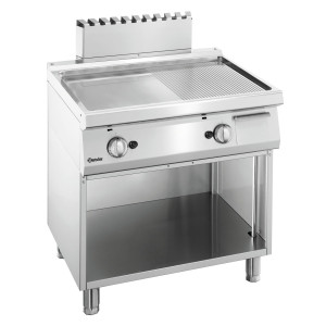 Snackplatte 1/2 Glatt, 1/2 Gerillt Breite 800 - Gas