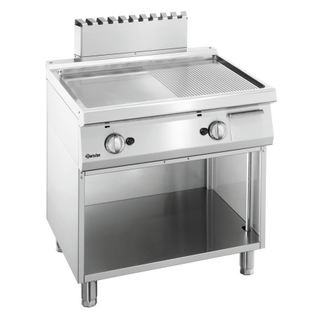 Snackplatte 1/2 Glatt, 1/2 Gerillt Breite 800 - Gas