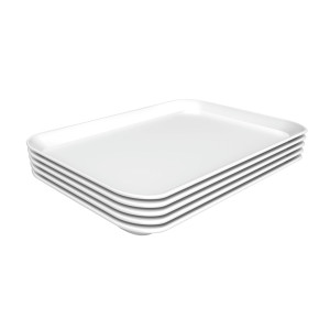 Elegant presentation dish in white melamine - Brand Bartscher