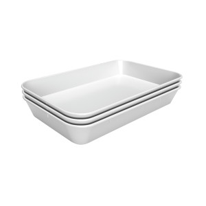 Presentation tray 280x420 in white melamine | Bartscher