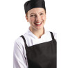 Black Polycotton Chef Skull Cap - Size S 55.9 cm - Whites Chefs Clothing - Fourniresto