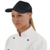 Schwarze Baseballkappe mit verstellbarem Riemen - Einheitsgröße - Whites Chefs Clothing - Fourniresto