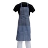 Tablier Bavette Déperlant Rayé Bleu Et Blanc 1016 X 711 Mm - Whites Chefs Clothing - Fourniresto