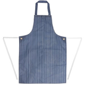 Schürze mit abweisender Latzschürze in Blau und Weiß gestreift 1016 x 711 mm - Whites Chefs Clothing - Fourniresto