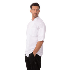 White Montreal Cool Vent Unisex Chef Jacket - Size L - Chef Works - Fourniresto