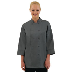 Unisex Kochjacke Grau - Größe M - Chef Works - Fourniresto