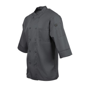 Gray Unisex Kitchen Jacket - Size S - Chef Works - Fourniresto