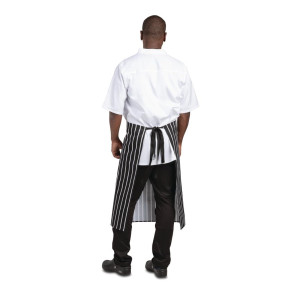 Tablier De Cuisine Rayé Blanc Et Noir 760 X 970 Mm - Whites Chefs Clothing - Fourniresto