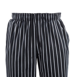 Pantalon De Cuisine Mixte Baggy Rayé Noir Et Blanc - Taille L - Chef Works - Fourniresto