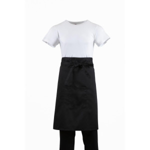 Standard Black Server Apron 1000 x 700 mm - Whites Chefs Clothing - Fourniresto