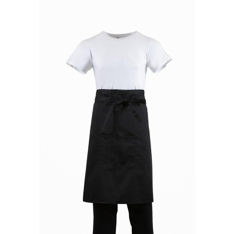 Kellnerschürze Standard Schwarz 1000 x 700 mm - Whites Chefs Clothing - Fourniresto