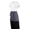 Kurze anthrazitgraue Kellnerschürze aus Polycotton 750 x 373 mm - Whites Chefs Clothing - Fourniresto