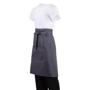 Anthracite Grey Server Apron in Polycotton 1000 x 700 mm - Whites Chefs Clothing - Fourniresto