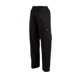 Kochhose Unisex Fit Cargo Schwarz - Größe XXL - Chef Works - Fourniresto