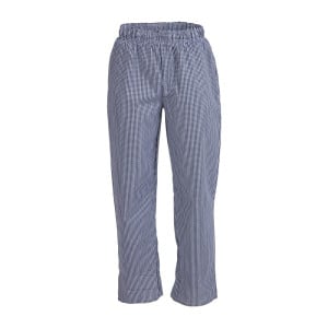 Küchenhose Mixte Vegas mit kleinen blauen und weißen Karos - Größe M - Whites Chefs Clothing - Fourniresto