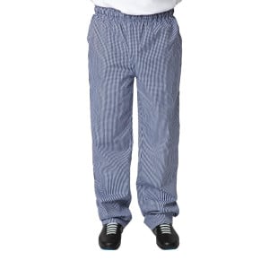 Küchenhose Mixte Vegas mit kleinen blauen und weißen Karos - Größe M - Whites Chefs Clothing - Fourniresto