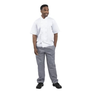 Küchenhose Mixte Vegas mit kleinen blauen und weißen Karos - Größe XL - Whites Chefs Clothing - Fourniresto